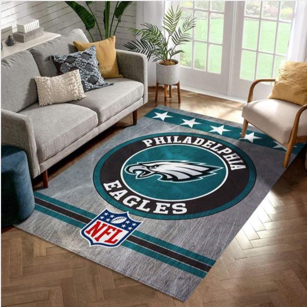 Philadelphia Eagles Circle Nfl Football Team Area Rug For Gift Living Room Rug Home Decor Floor Decor