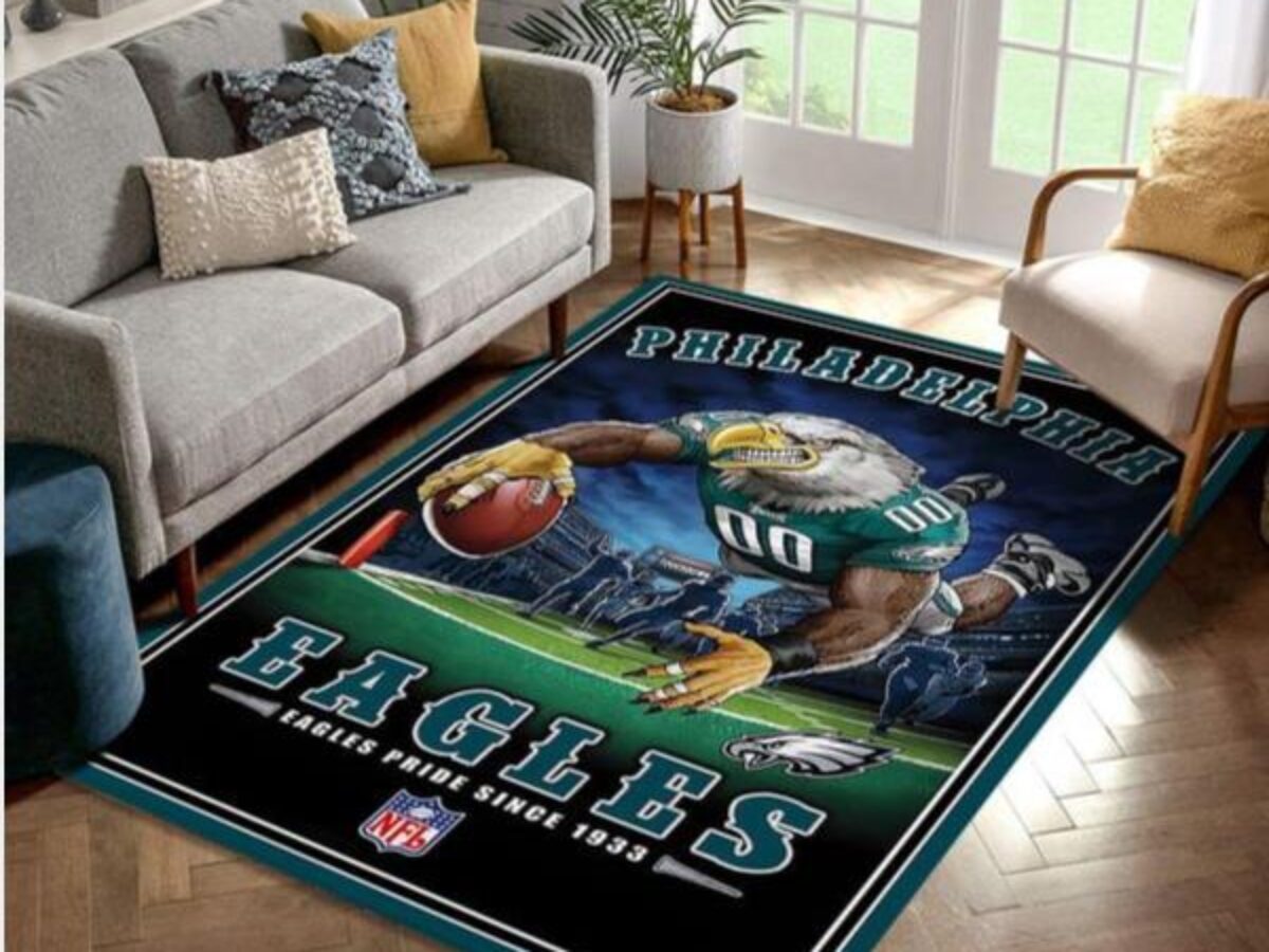 Philadelphia Eagles Area Rugs, Football Team Living Room Carpet