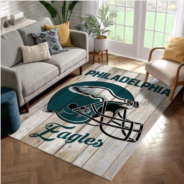Philadelphia Eagles Retro Nfl Football Team Area Rug For Gift Bedroom Rug Us Gift Decor