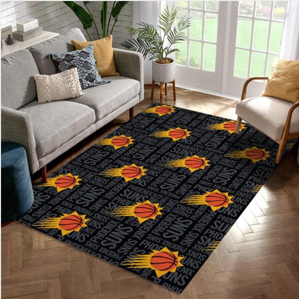Phoenix Suns Patterns 1 Reangle Area Rug Living Room Rug   Home US Decor