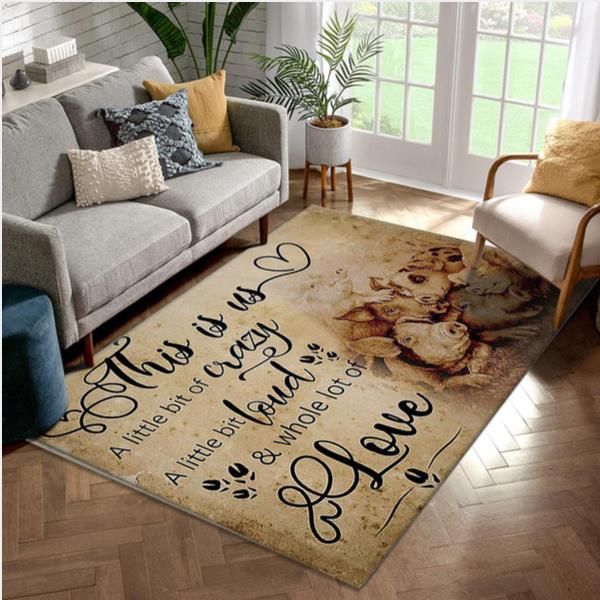 Pig Rug Gifts For Parents Area Rug Bedroom Family Gift US Decor