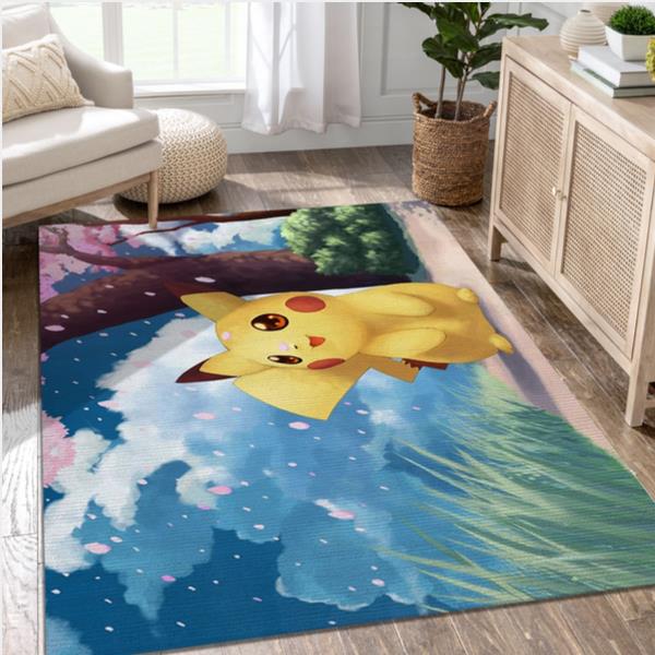Pikachu Game Area Rug Carpet Living Room Rug