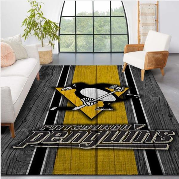 Pittsburgh Penguins Nhl Team Logo Style Nice Gift Home Decor Rectangle Area Rug