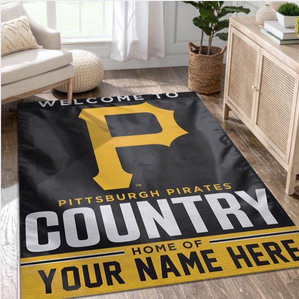 Pittsburgh Pirates Personalized MLB Team Logos Area Rug Living Room Rug