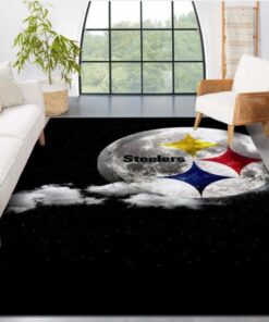 Pittsburgh Steelers Moon Nfl Area Rug For Gift Living Room Rug Home Decor Floor Decor