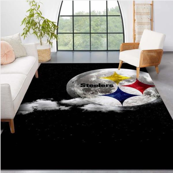 Pittsburgh Steelers Moon Nfl Area Rug For Gift Living Room Rug Home Decor Floor Decor