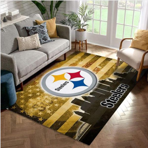 Pittsburgh Steelers NFL Area Rug Bedroom Rug Home Decor Floor Decor