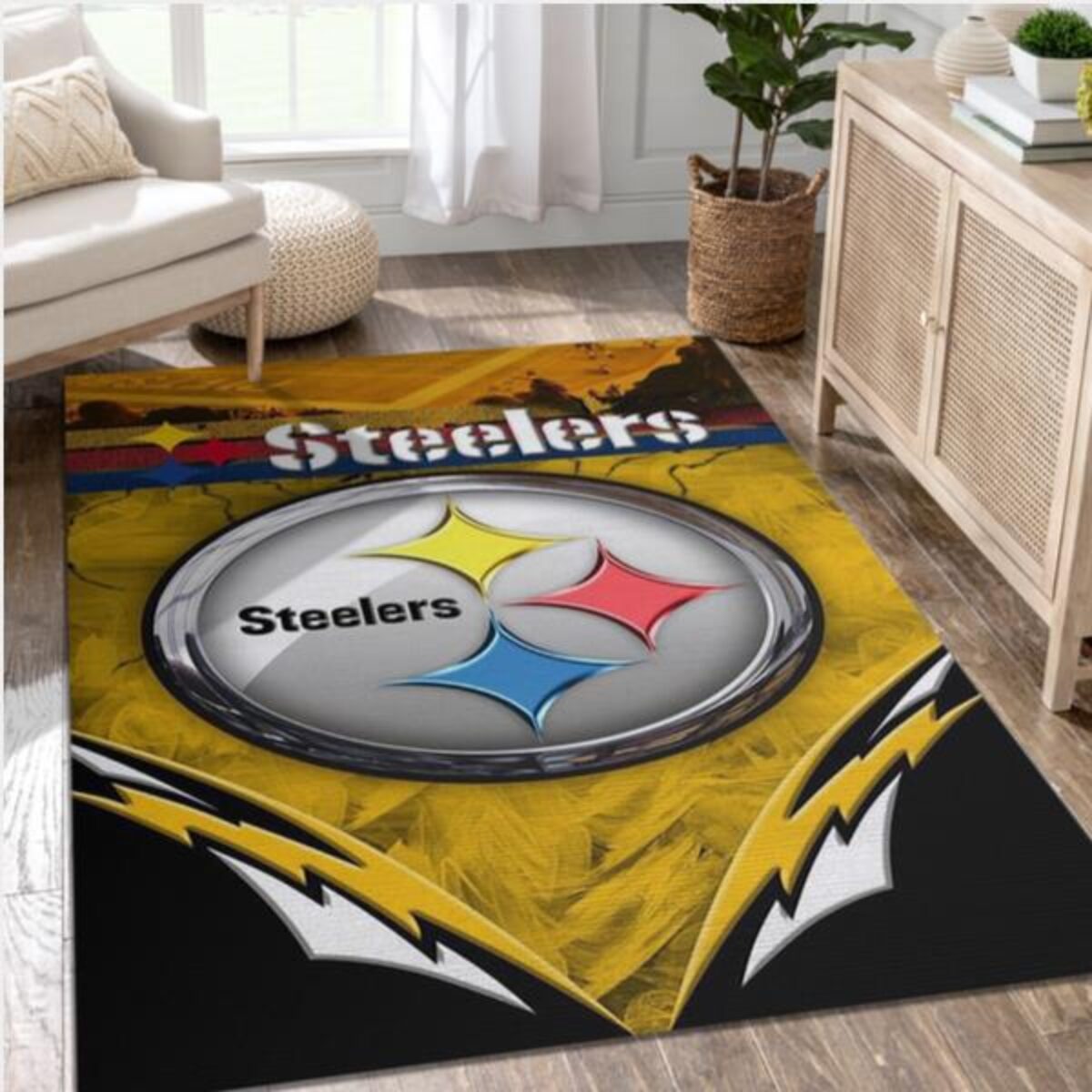 Pittsburgh Steelers Football Rug