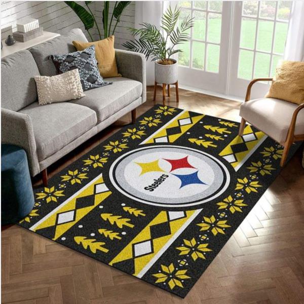 Pittsburgh Steelers Nfl Area Rug Carpet Living Room Rug Family Gift Us Decor