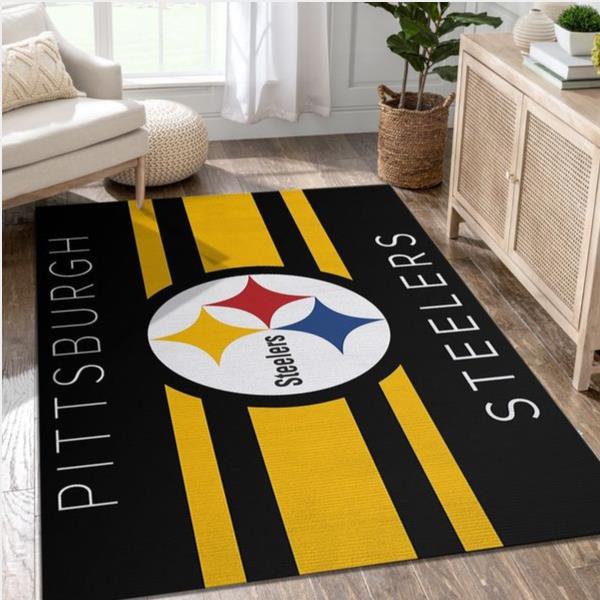 Pittsburgh Steelers Nfl Football Rug Room Carpet Sport Custom Area Floor Home Deco
