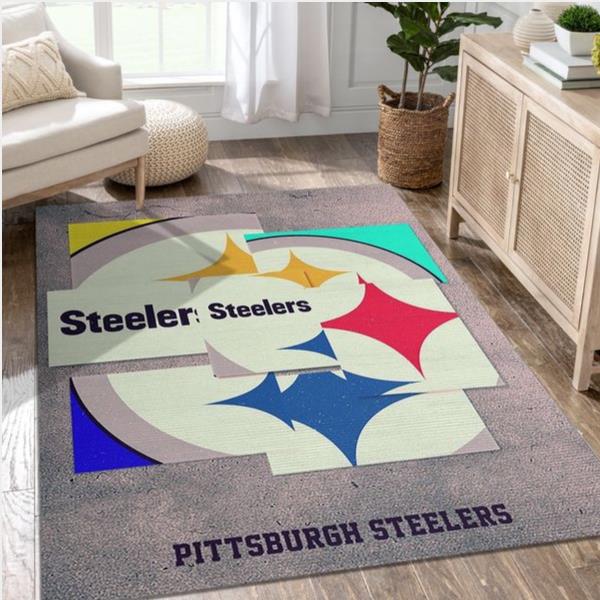Pittsburgh Steelers Nfl Rug Living Room Rug Christmas Gift Us Decor