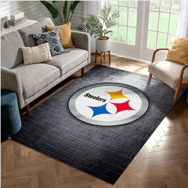 Pittsburgh Steelers Nfl Rug Living Room Rug Family Gift US Decor