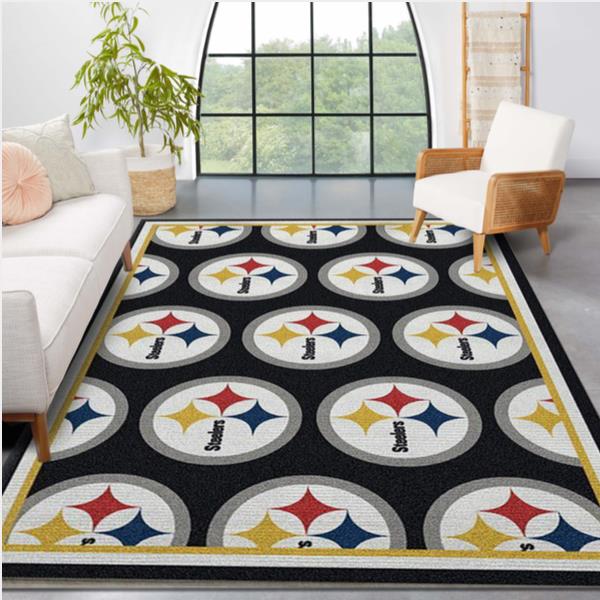 Pittsburgh Steelers Repeat Rug NFL Team Area Rug Bedroom Rug Home Decor Floor Decor