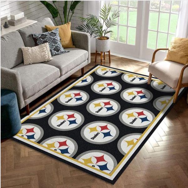 Pittsburgh Steelers Repeat Rug Nfl Team Area Rug Bedroom Rug Home Decor Floor Decor