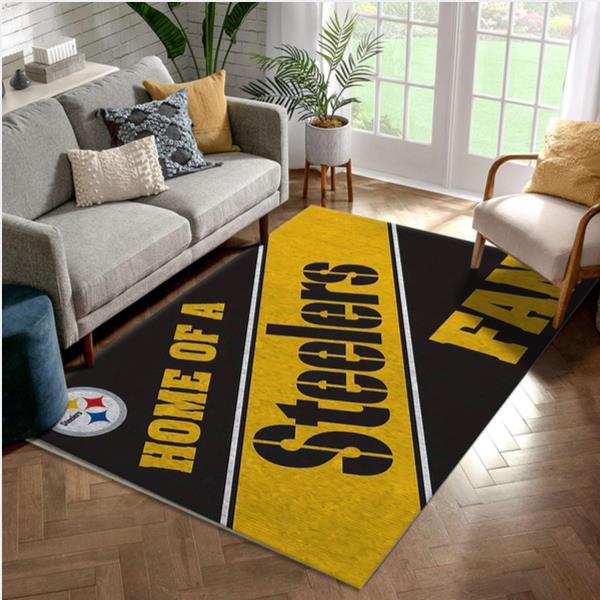 Pittsburgh Steelers Team NFL Area Rug Carpet Living Room Rug Family Gift US Decor