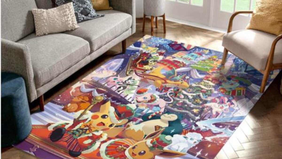 Pokemon Pikachu x Zekrom Card Area Rug - Room Decor Gift - Newcolor7