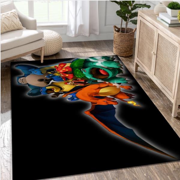 Pokemon Red And Blue Gaming Area Rug Area Rug