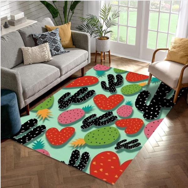 Pretty Cactus Area Rug Carpet Living Room Rug