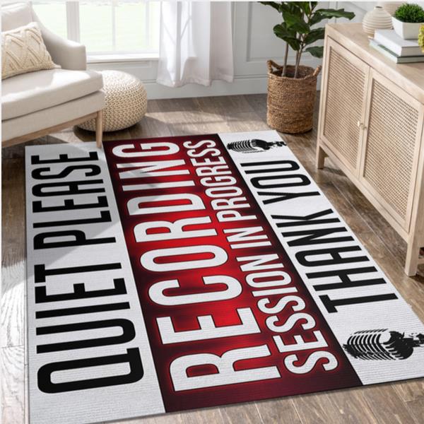 Quiet Please Recording Sesssion In Progess Thank You Rug Living Room Rugs Floor Decor