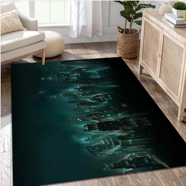 Rapture City Video Game Reangle Rug Area Rug