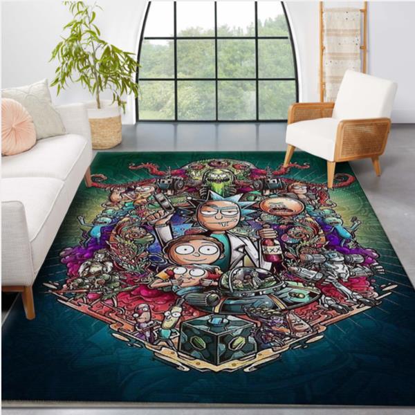 Rick And Morty Cartoon Movies Area Rugs Living Room Carpet Floor Decor The US Decor