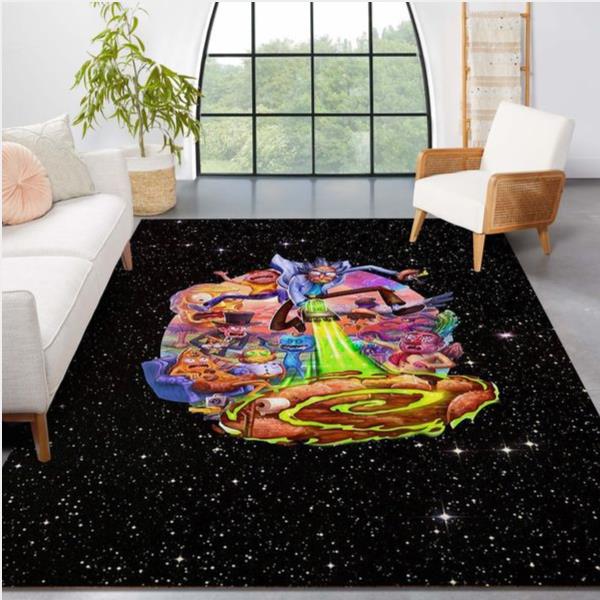 Rick And Morty Galaxy Area Rug - Living Room Carpet Christmas Gift Floor Decor The Us Decor