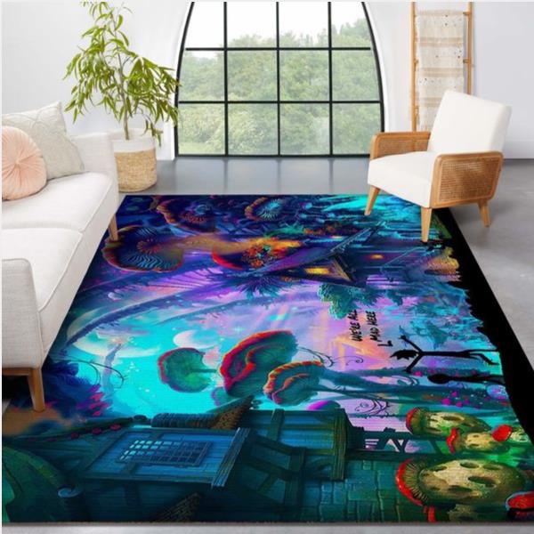 Rick And Morty In The Upside Down Area Rug - Living Room Carpet Christmas Gift Floor Decor The Us Decor