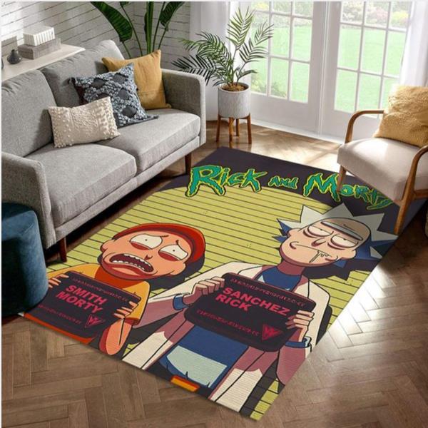 Rick And Morty Most Wanted Area Rug For Christmas Living Room Rug Home Decor Floor Decor