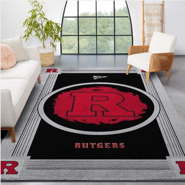 Rutgers Scarlet Knights Ncaa Team Logo Nice Gift Home Decor Rectangle Area Rug