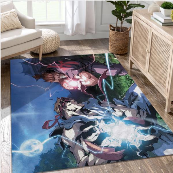 Ryu Street Fighter Video Game Area Rug Area Living Room Rug