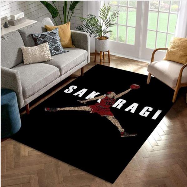 Sakuragi Jumpman Doodle Jordan Area Rug For Christmas Bedroom Rug Us Gift Decor