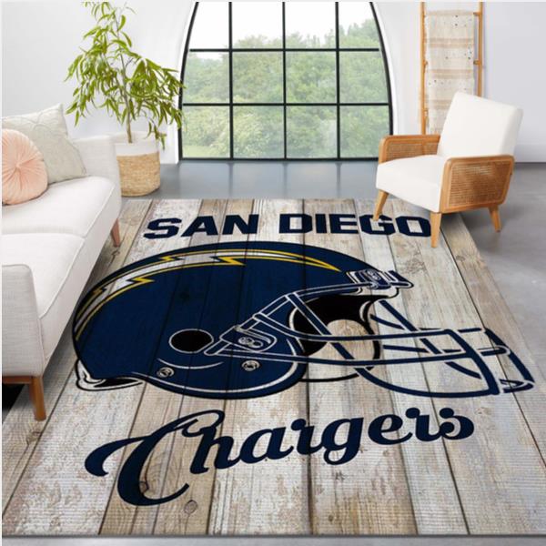 San Diego Chargers Retro NFL Football Team Area Rug For Gift Bedroom Rug Christmas Gift US Decor