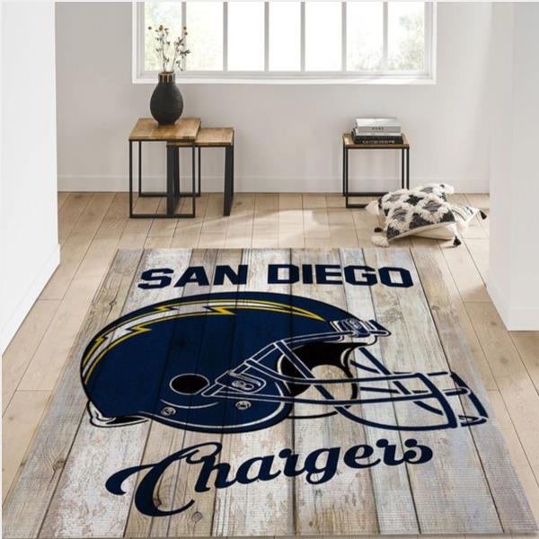 San Diego Chargers Retro Nfl Football Team Area Rug For Gift Bedroom Rug Christmas Gift Us Decor