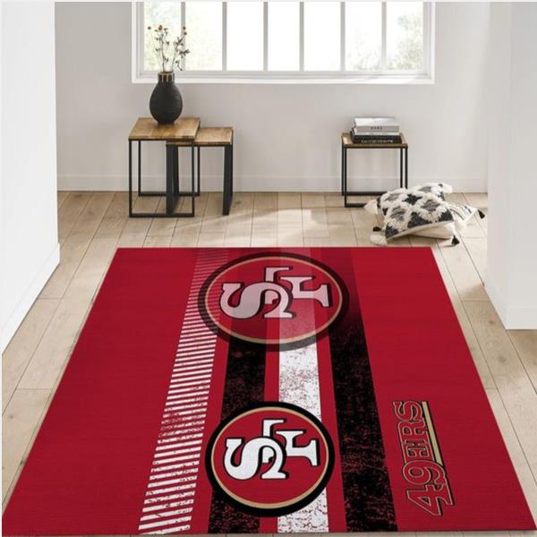 San Francisco 49Ers Nfl Team Logo Rug Room Carpet Custom Area Floor Home Decor