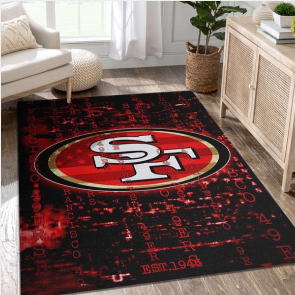 San Francisco 49ers NFL Area Rug For Christmas Bedroom Rug Home Decor Floor Decor