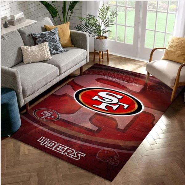 San Francisco 49ers Nfl Logo Area Rug For Gift Bedroom Rug Home US Decor