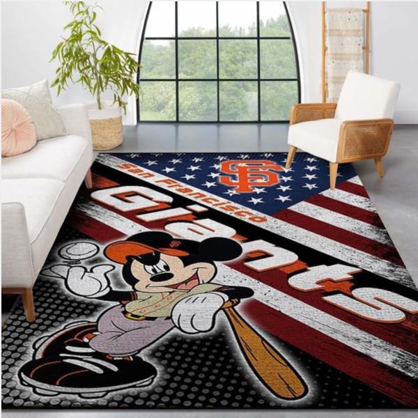 San Francisco Giants Mlb Team Logo Mickey Us Style Nice Gift Home Decor Rectangle Area Rug