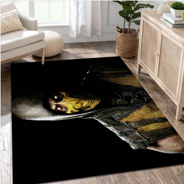 Scorpion Of Mortal Kombat Video Game Video Game Area Rug For Christmas Bedroom Rug