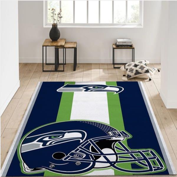 Seattle Seahawks Area Rug Nfl Football Floor Decor Area Rug Rug - For Living Room