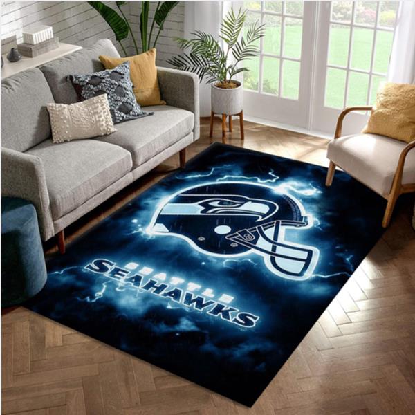 Seattle Seahawks NFL Area Rug Living Room Rug Home Decor Floor Decor