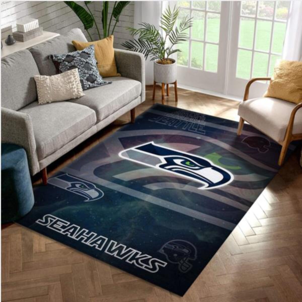 Seattle Seahawks Team Colors Doormat