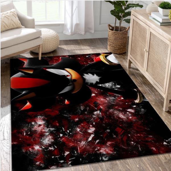 Shadow The Hedgehog Video Game Reangle Rug Living Room Rug