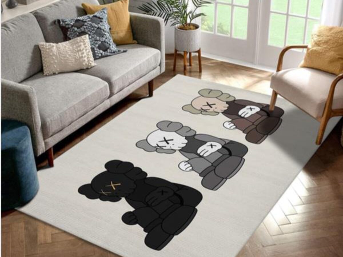 Supreme Off-White Kaws New Fashion Area Rug Carpet Living Room Rug Us Gift  Decor