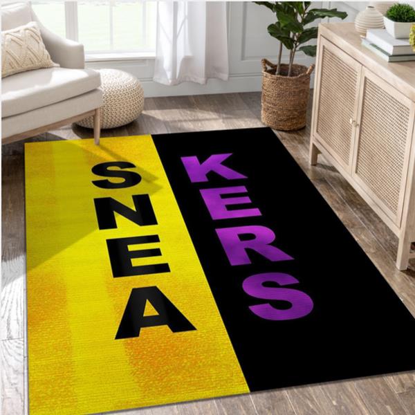 Sneaker Head Laker Area Rug Living Room Rug Christmas Gift US Decor