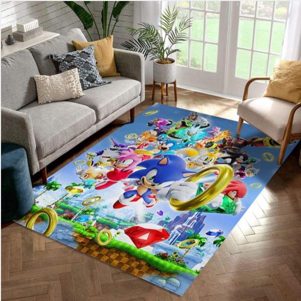 Sonic 29Th Anniversary Collab Poster Area Rug Living Room Rug Us Gift Decor