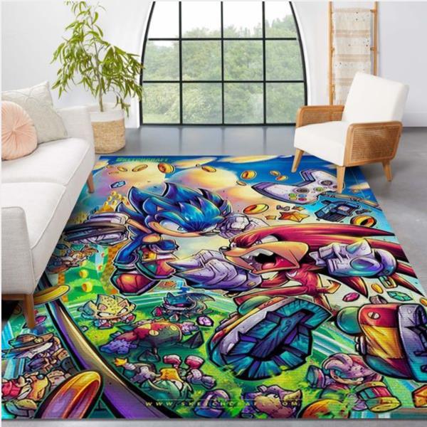 Sonic Fighters Cover Final Disney Area Rug Living Room Rug Floor Decor