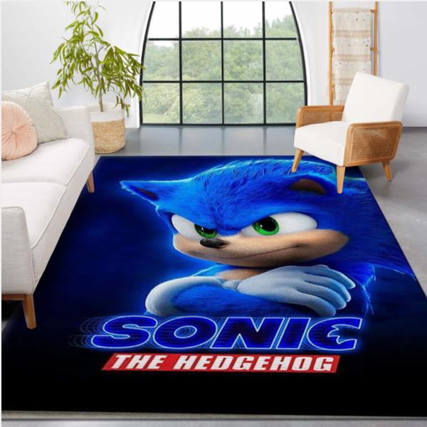 Sonic The Hedgehog Modeling Area Rug For Christmas Living Room Rug Home Decor
