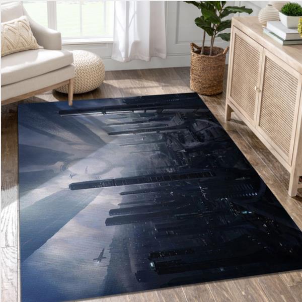 Spaceship Citadel Mass Effect Video Game Area Rug Area Bedroom Rug