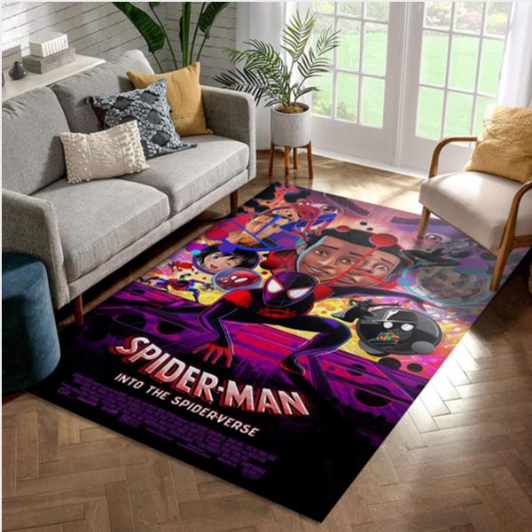 Spider Man Into The Spider Verse Area Rug For Christmas Living Room Rug   Floor Decor