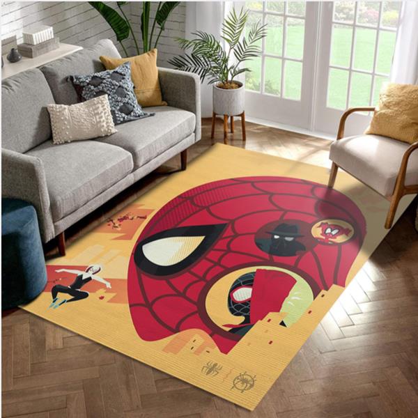 Spider Man Into The Spider Verse Peter Parker Miles Morales Area Rug Living Room And Bedroom Rug   Floor Decor